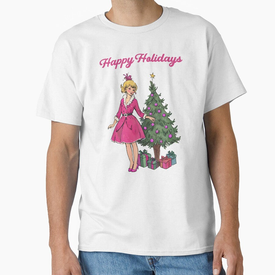 Pin Up Girl Retro Christmas by Magnolia Valley Art
