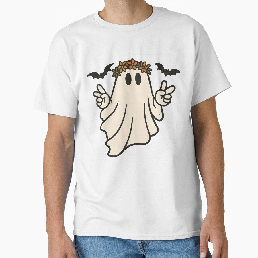 cute Hippie Ghost for Womens Halloween gift, Spooky Season by LuxeGraphix