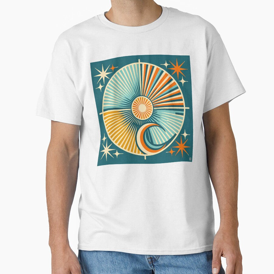 Geometric Sun and Moon Starburst by InkSmithery