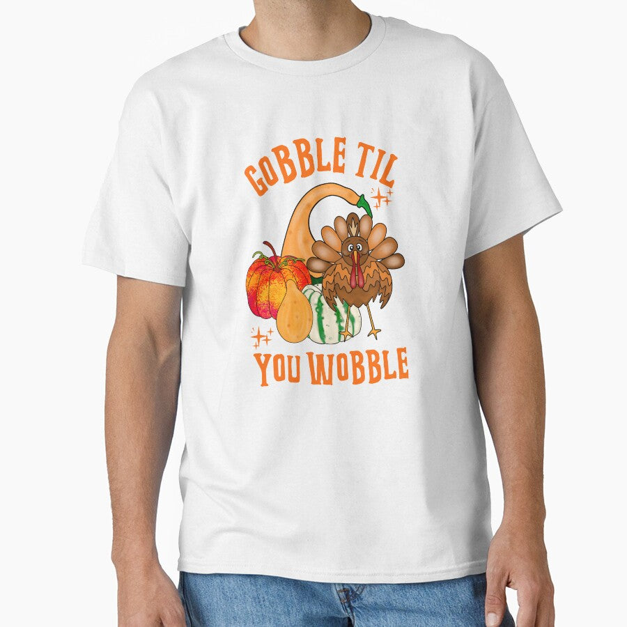 Gobble Til You Wobble Turkey by Sartoris Art