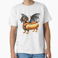 Dachshund like a hot dog with bat wings by GogoGrove