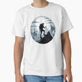 Minimalist Alpinist – Solo Mountain Ridge Climber Vector Design by ImaginedSpace7