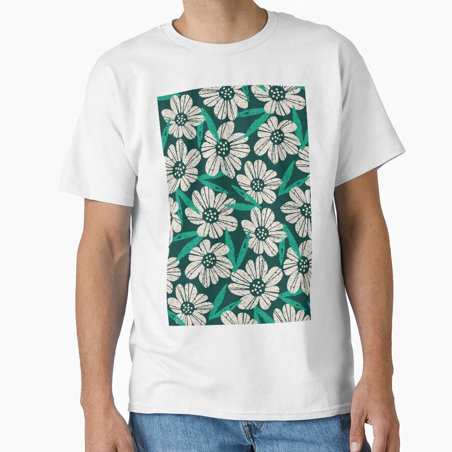Green grunge wildflowers - Mountain Avens Flowers by EliveraDesigns
