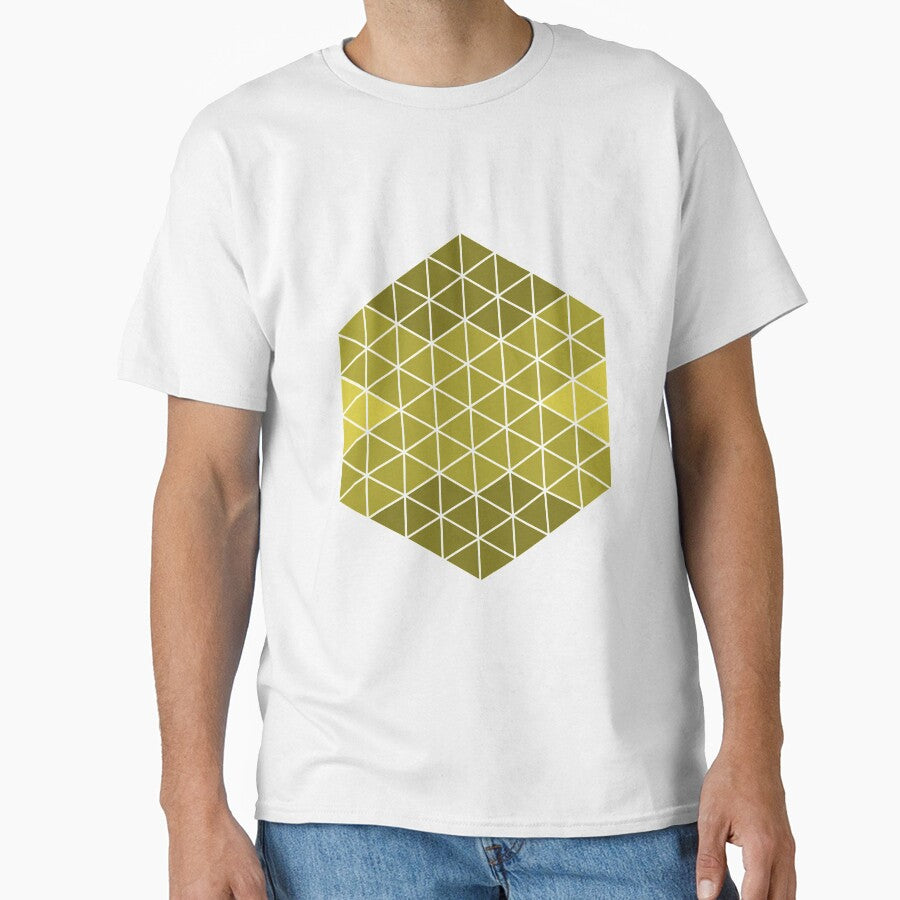 Yellow Abstract Triangle Sacred Geometry by Brooklynmpls
