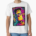 Neon Frankenstein – Retro Halloween Art by Moisky Art