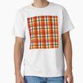 Melancholy Autumn Orange Plaid by One Owl Artist