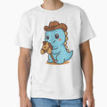 Blue Cartoon Dinosaur, Cartoon Dinosaur by graphic-genie