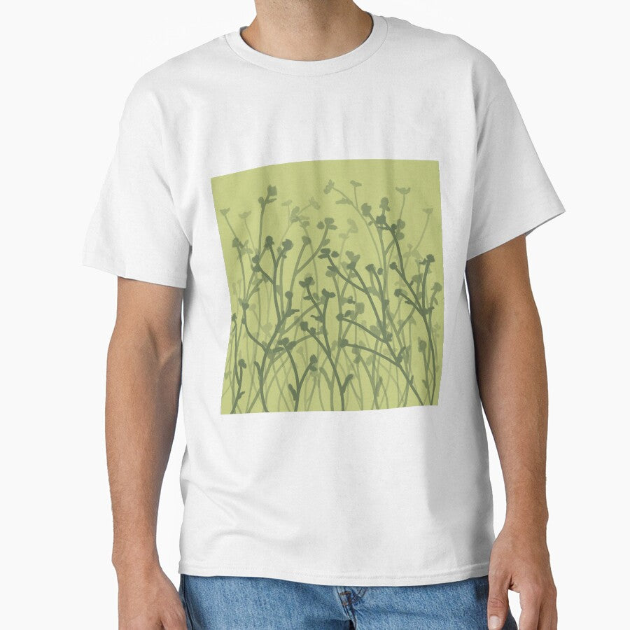 Green Garden Silhouette Drawing by NancyMerkle