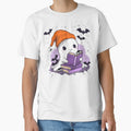 Cute Reading Ghost Halloween Book Lovers by AshandAnna