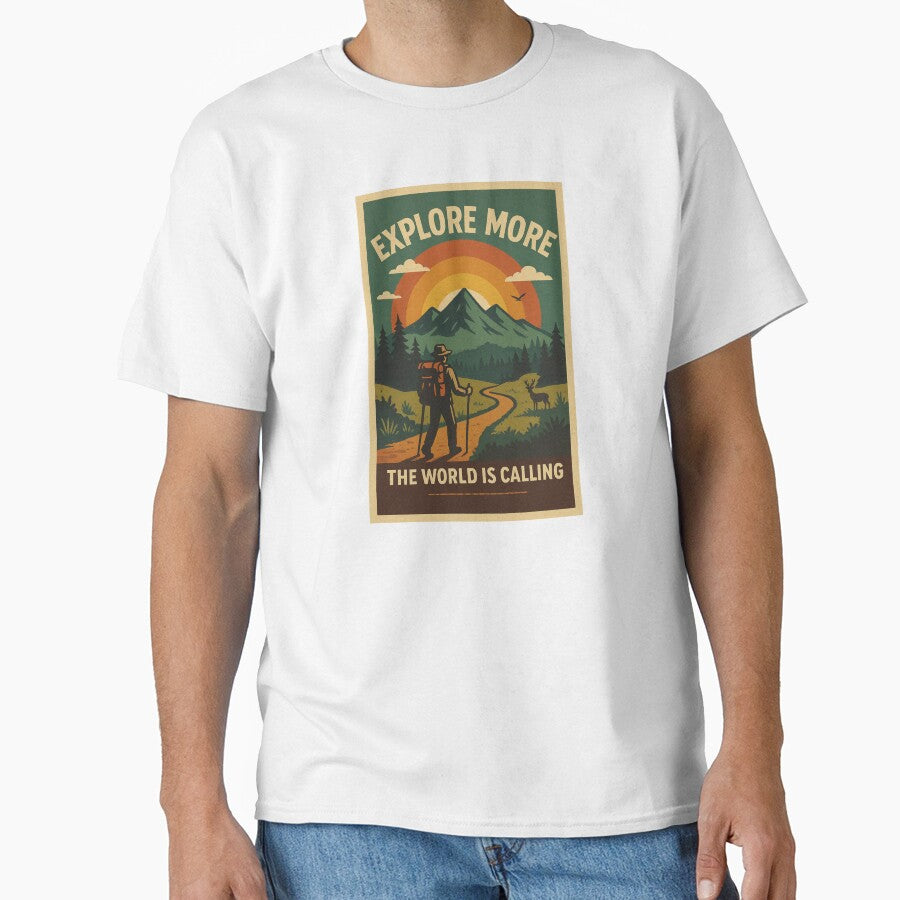 Explore More – Retro Poster Hiking Mountain Nature Adventure Camping Vintage by MEg-1985