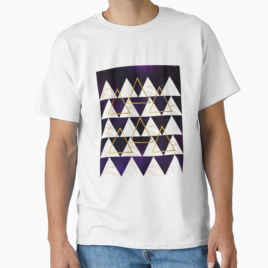 Geometric Marble Pattern - Double Golden Triangles by MindedInc