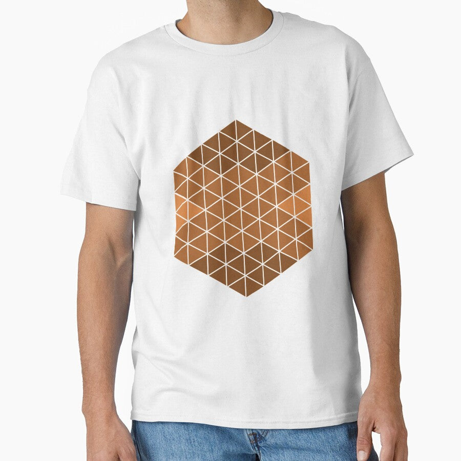 Orange Abstract Triangle Sacred Geometry by Brooklynmpls