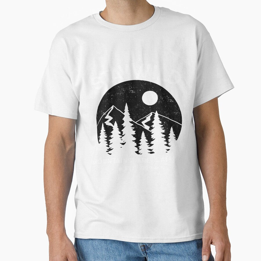 Stay Wild The Mountains Are Calling Full Moon And Mountain Trail by LMcDs