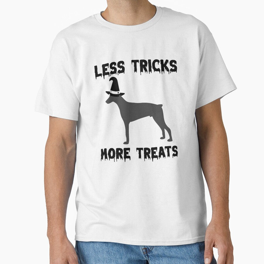 Less Tricks More Treats  – Dobermann Cute Halloween Dog by Hintotees