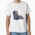 Bone Tired | Funny Skeleton with Phone Halloween T-Shirt by AlexLineArt