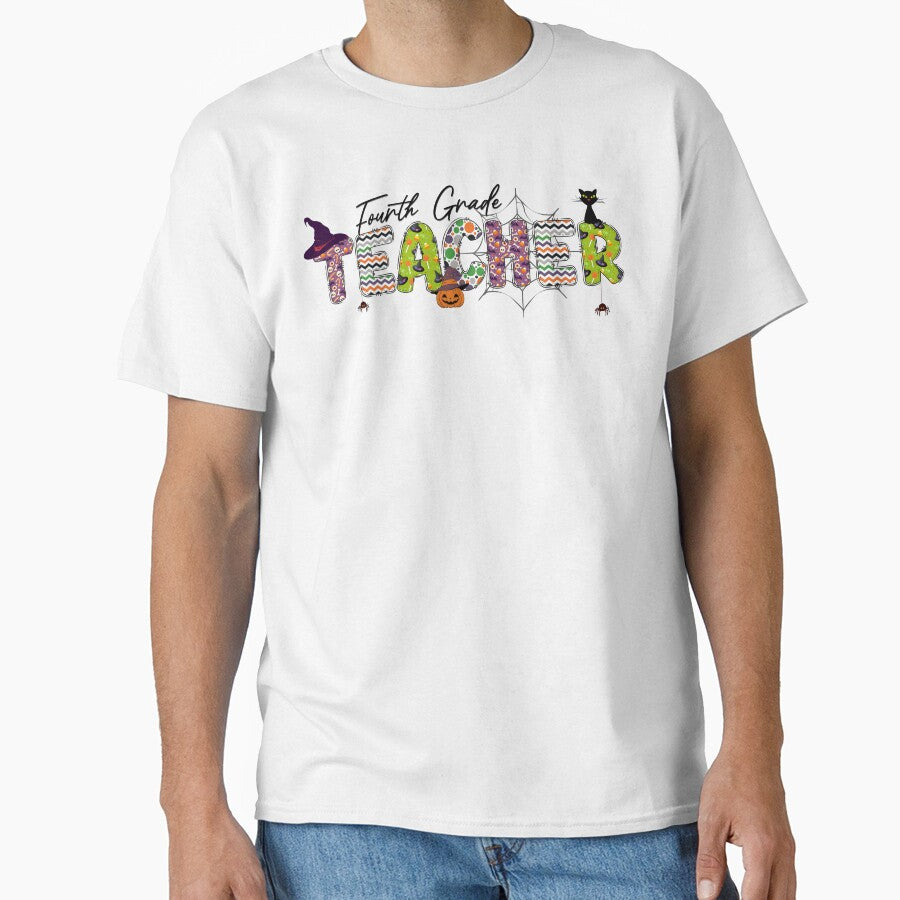 Fourth Grade Teacher Cute Halloween by NoonMoonApparel
