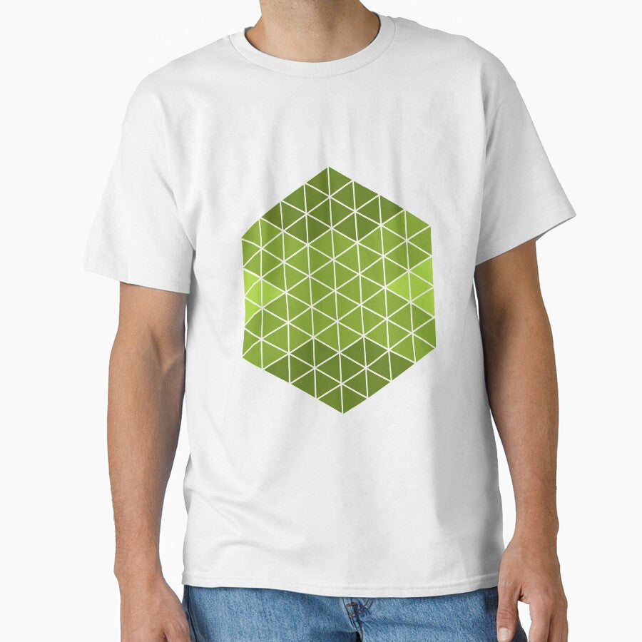 Green Abstract Triangle Sacred Geometry by Brooklynmpls