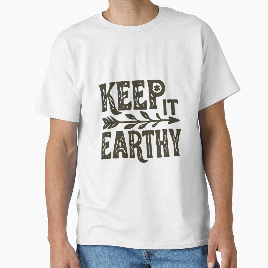 Keep It Earthy – Eco Conscious Boho Nature Quote Design by inkoutninja
