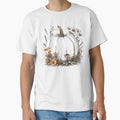 White Pumpkin with Fall Flowers Rustic Autumn Floral Design by ArtbyJustis