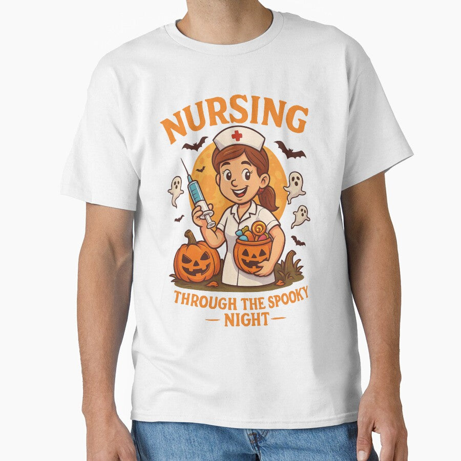 Spooky Nurse Halloween Night Design by InkognitoPrints