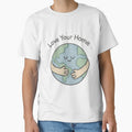 Love Your Home - Cute Earth Hug Illustration for Environmental Awareness by inkoutninja