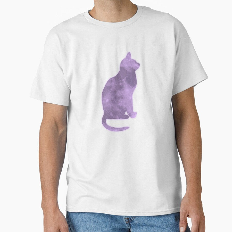Purple Moon Cat Silhouette by wonderxwander