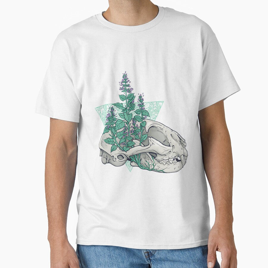 Gothic Cat Skull And Ferns Anatomy by xuxqhpbmr34