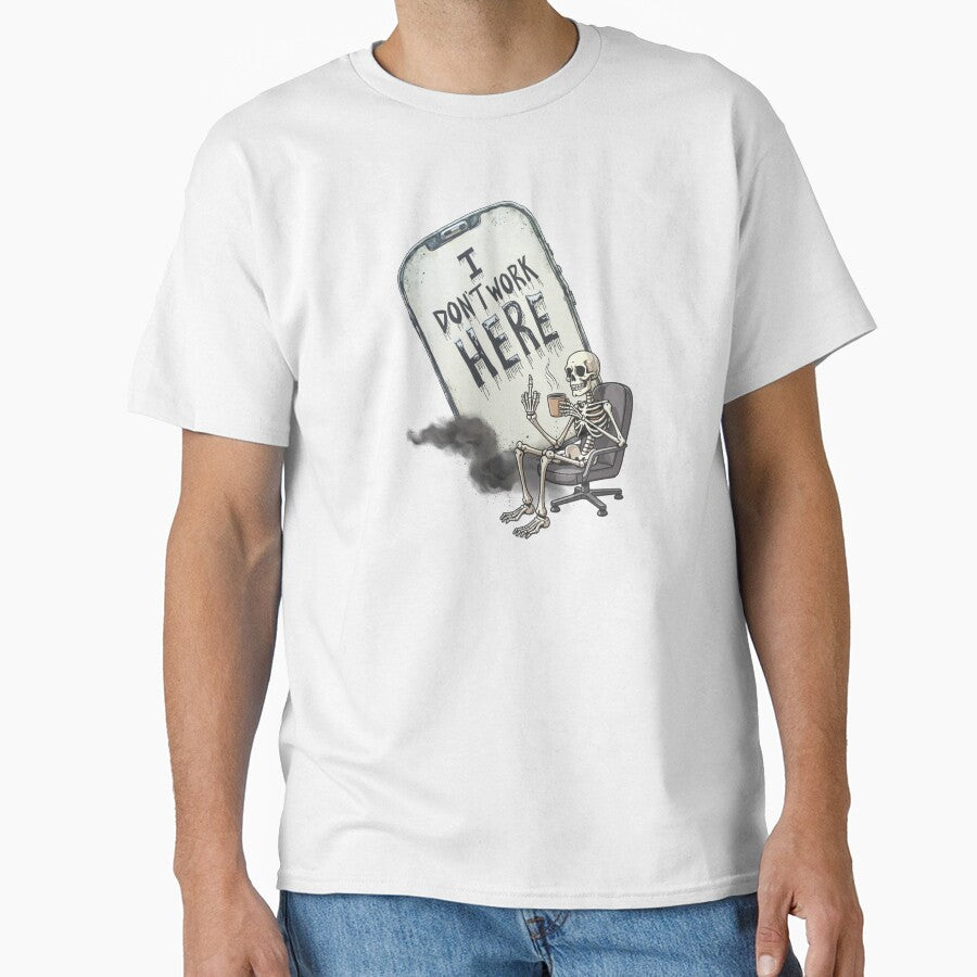 I DON'T WORK HERE FUNNY T-SHIRT MUG MERCH DESIGN by SellingStuff91