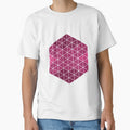 Maroon Abstract Triangle Sacred Geometry by Brooklynmpls