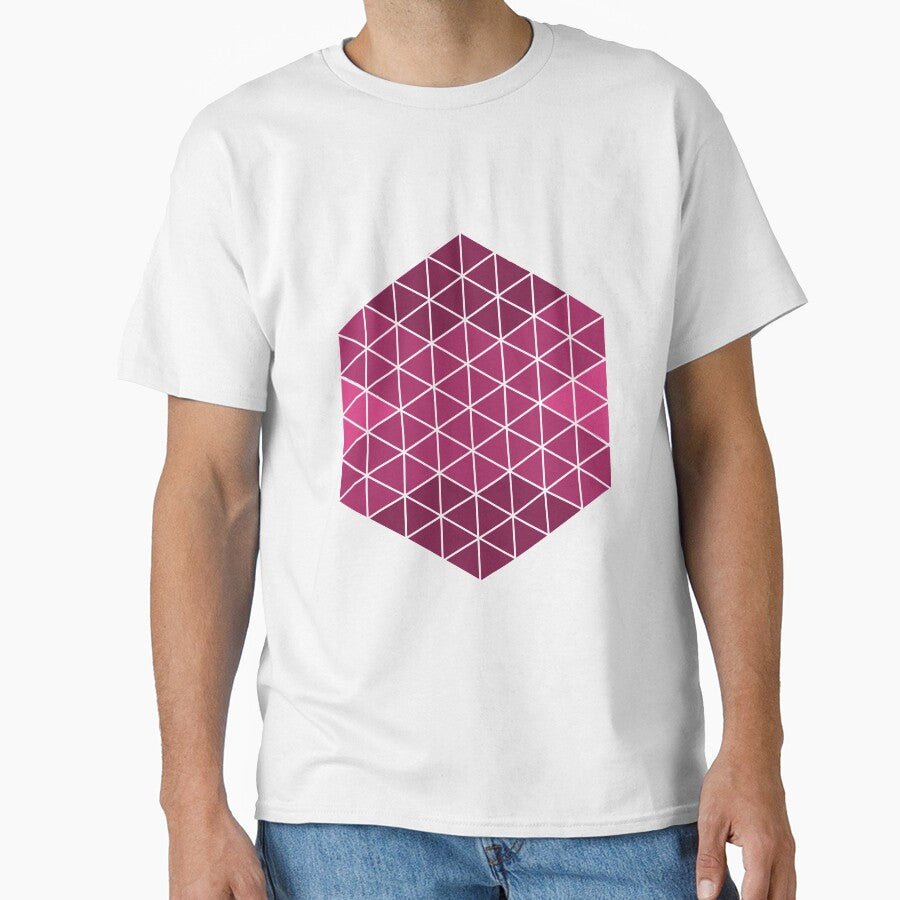Maroon Abstract Triangle Sacred Geometry by Brooklynmpls