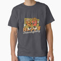 Autumn vibe Happy Friendsgiving Retro Cartoon Pizza and French fries by VieBelieve