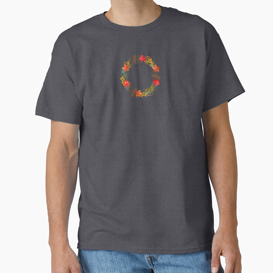 fall shirt, fall, boho floral pumpkins by chipmuckdesignn
