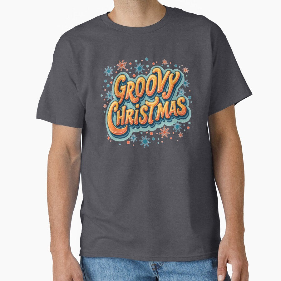 Groovy Christmas Retro 70s Vintage Holiday Shirt by RWZCraftedPixels