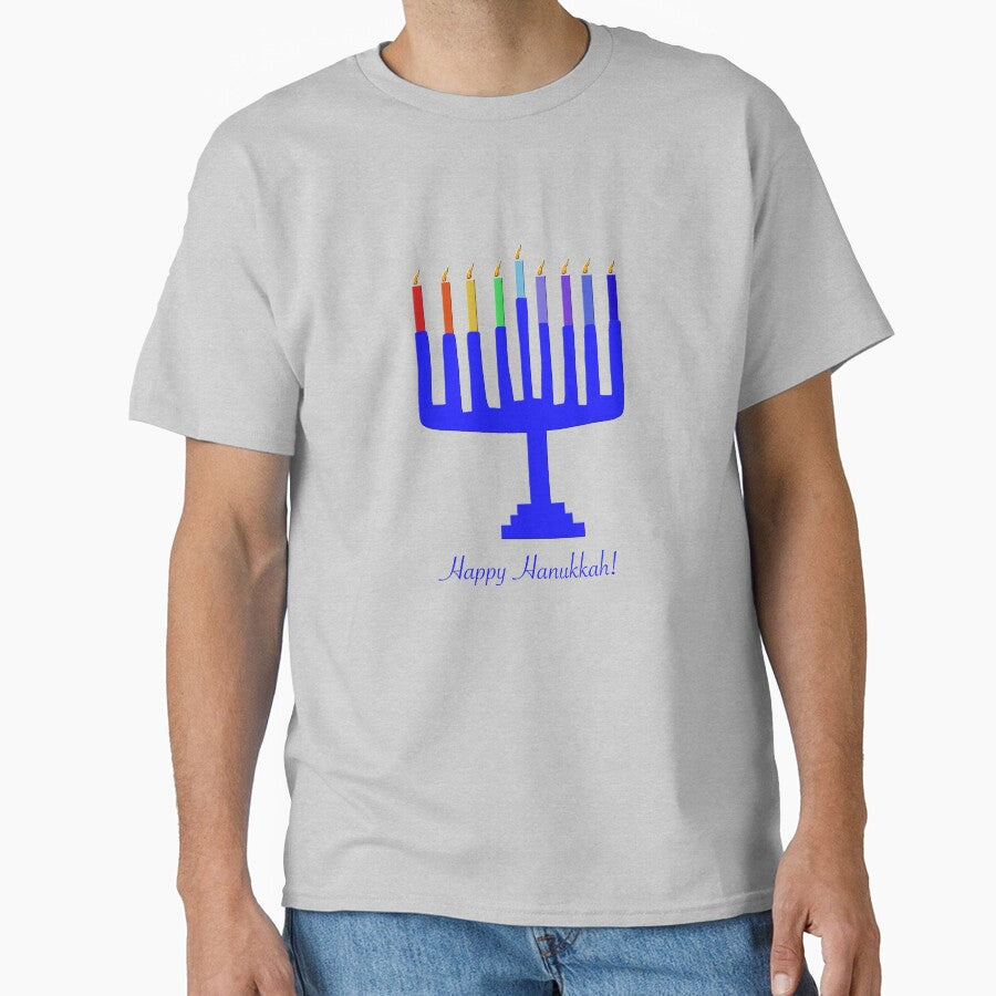 Hanukiah 11919 with candles & text by mandalafractal