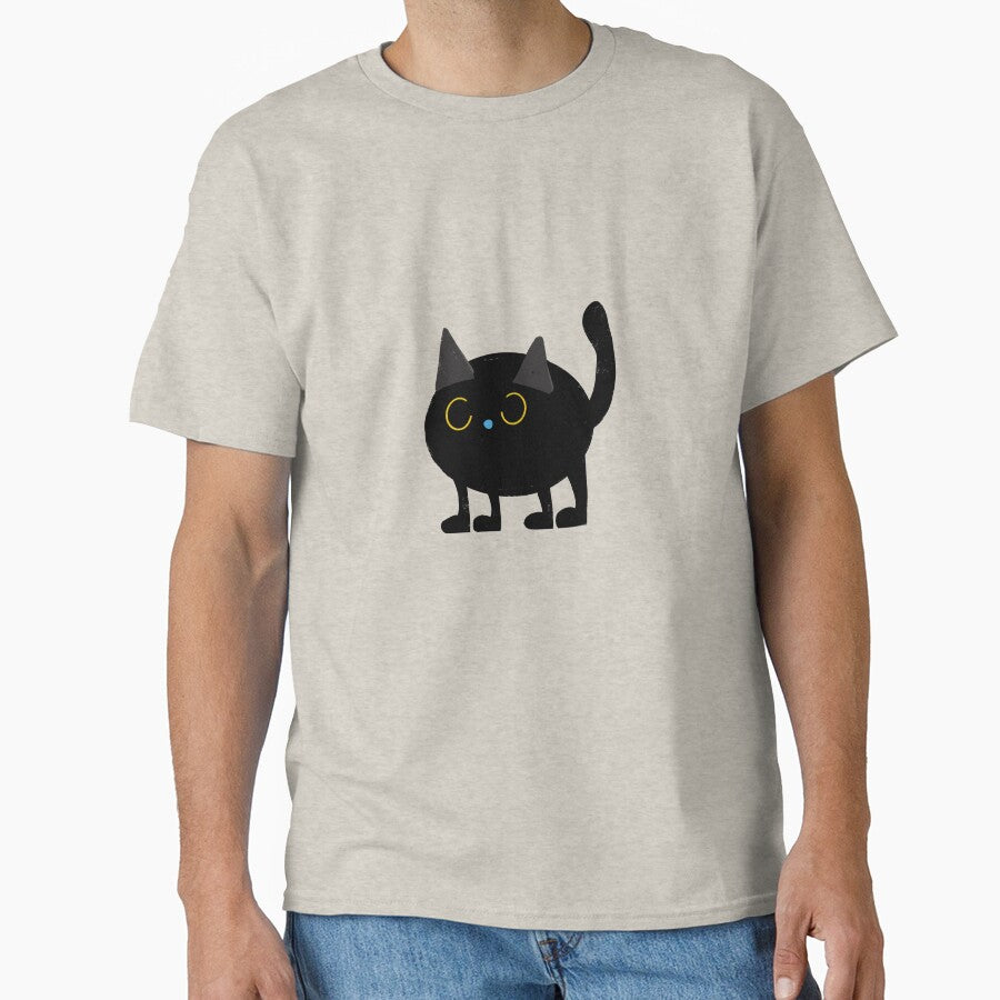 Halloween Cute Kawaii Black Cat Beige by susycosta