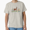 Wildflower Beauty: Cute Deer in Meadow Watercolor Art by SoulPT
