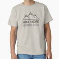 Hike More Worry Less Minimalist Mountain Design by Gabe1983