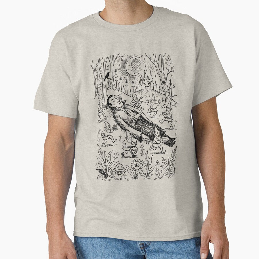 Gnomes Carry Sleeping Giant - Whimsical Horror by bapupa