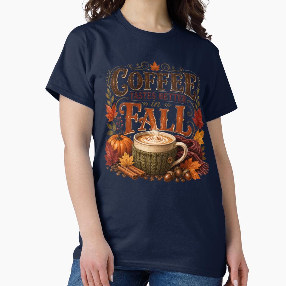 Coffee Tastes Better in Fall – Cozy Autumn Coffee Lover Design by astersgraphics
