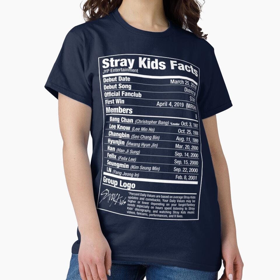 Stray Kids Kpop Nutritional Facts by Penderhouse