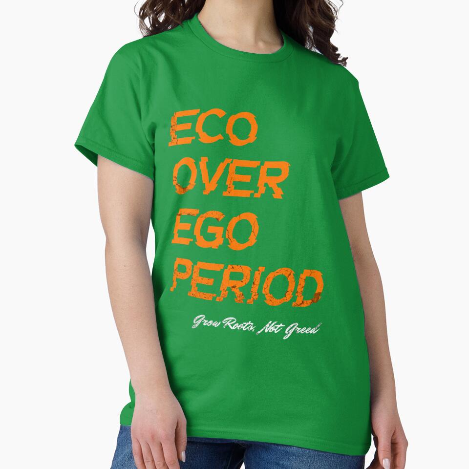 Eco Over Ego (Orange Glitch Design) by HoshisWorld2018
