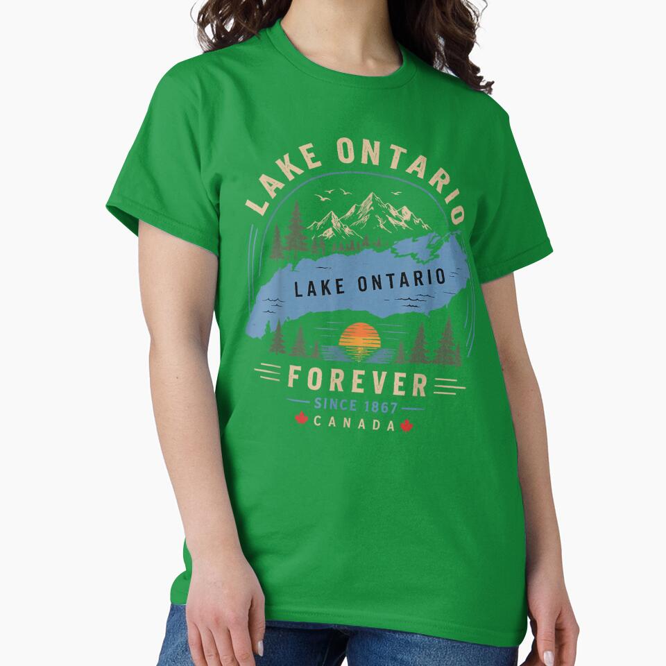 Lake Ontario Forever Canada Since 1867 Vintage Lakeside by leevekaArt