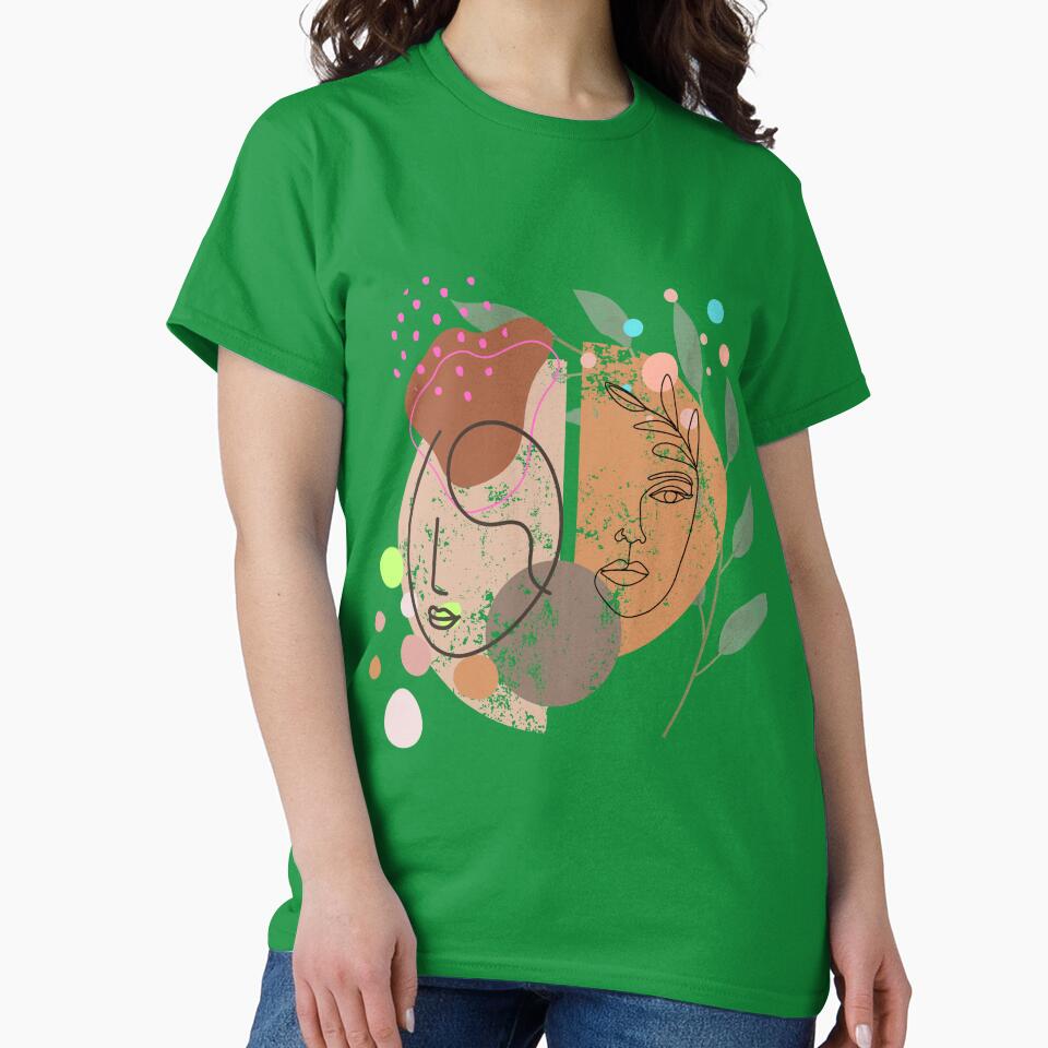 Boho Style Two Woman Face by ARTCLAYSTO