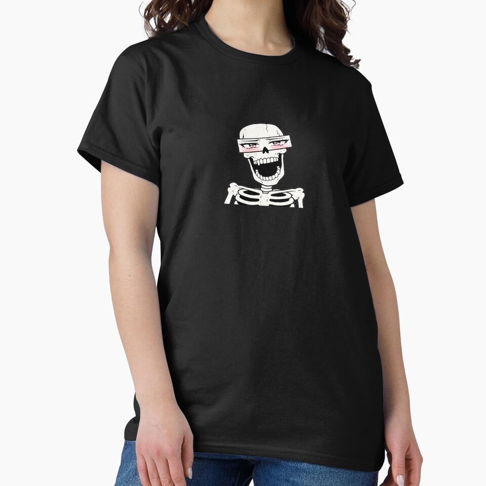 Flirty Anime Skeleton Pink Eyes Halloween by MonkiFlipp