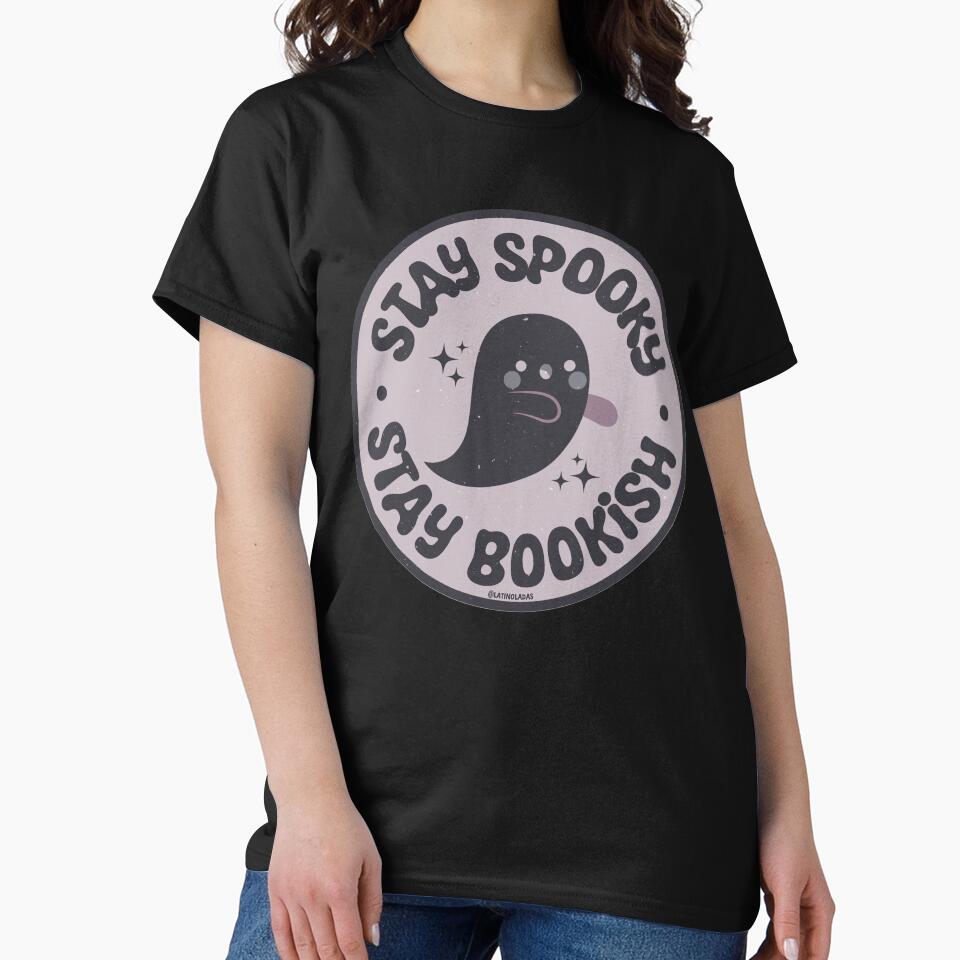 Stay Spooky Stay Bookish / Cute Reading Ghost Aesthetic Bookish Halloween Spooky For Kindle Girlie Readers by Latinoladas