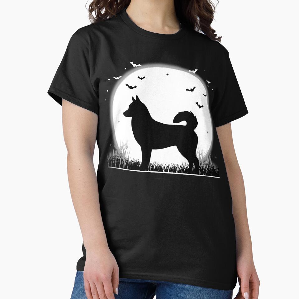 Siberian Husky Dog – Halloween Moon Silhouette by The Real Life Symphony