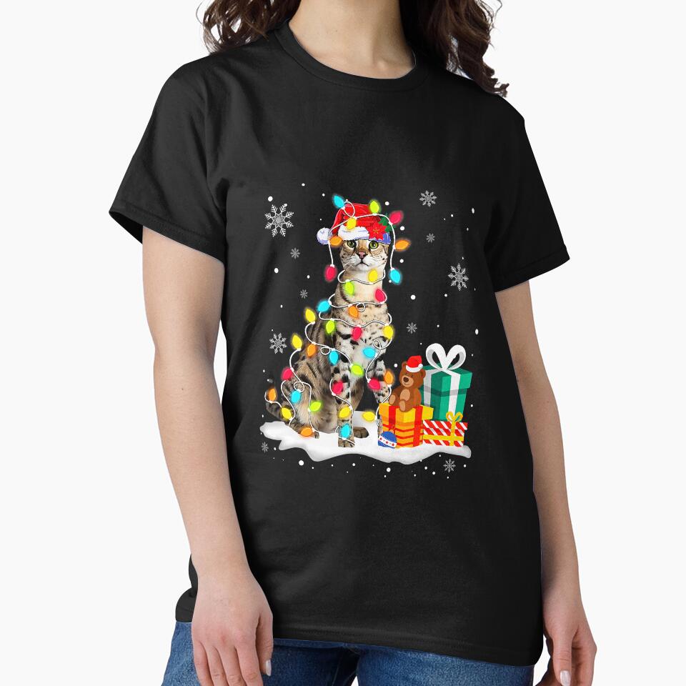 Funny Savannah Christmas Light Cat Dad by reyeskhan79
