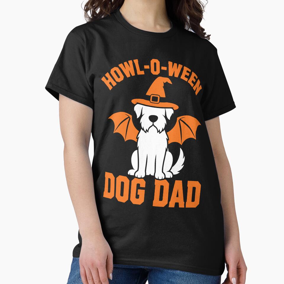 Howl-O-Ween Dog Dad – Cute Spooky Halloween Dog Lover Design by HaweeWear