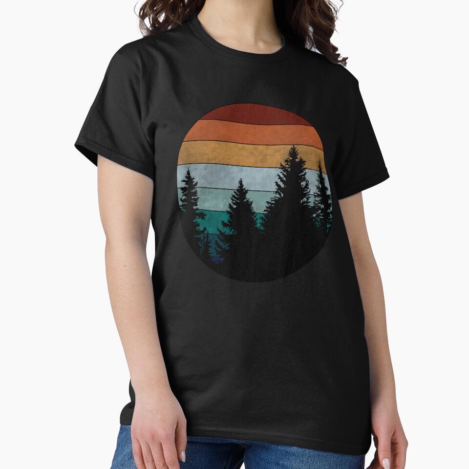 Retro Forest Sunset by GyngerGarza