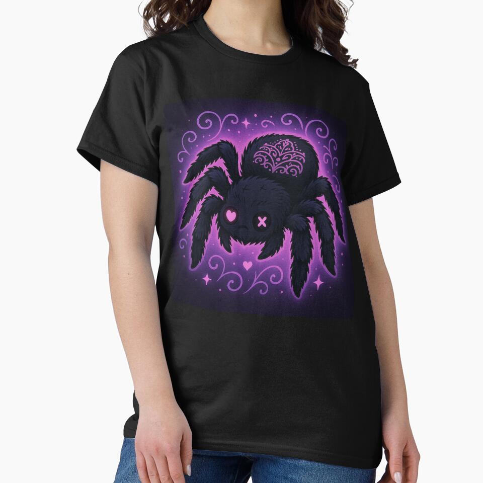 Creepy Cute Pink Goth Spider – Pastel Gothic Kawaii Tarantula Sticker by JacobKAurumhead